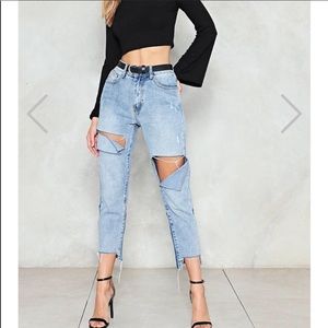 Nasty Gal slice of heaven distressed jeans